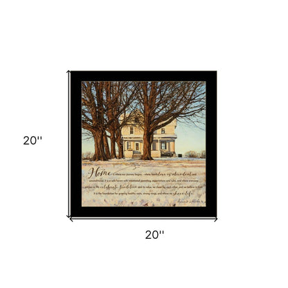 Home 3 Black Framed Print Wall Art HomeRoots