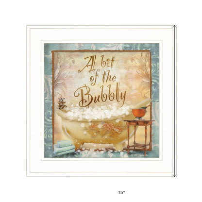 A Bit of Bubbly 1 White Framed Print Bathroom Wall Art HomeRoots