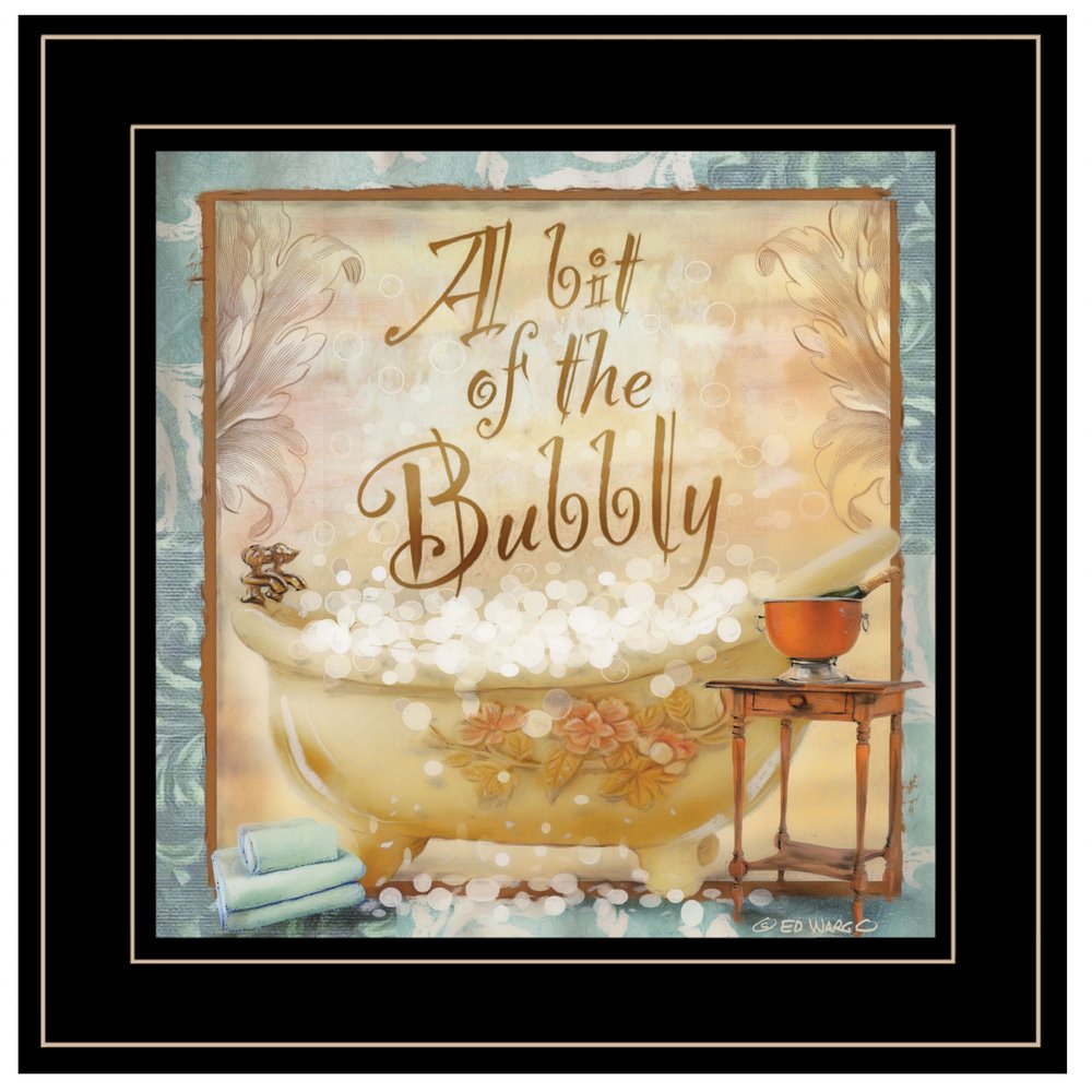 A Bit of Bubbly 2 Black Framed Print Bathroom Wall Art HomeRoots