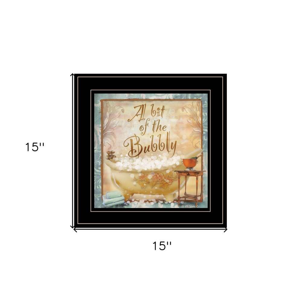 A Bit of Bubbly 2 Black Framed Print Bathroom Wall Art HomeRoots