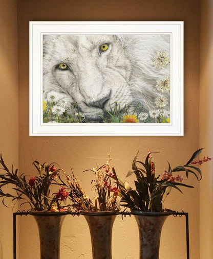 Dandy Lion 2 White Framed Print Wall Art HomeRoots