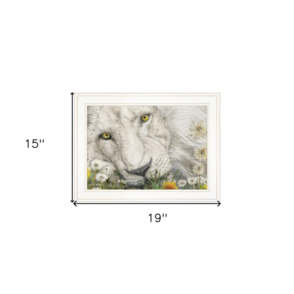Dandy Lion 2 White Framed Print Wall Art HomeRoots