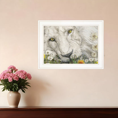 Dandy Lion 2 White Framed Print Wall Art HomeRoots