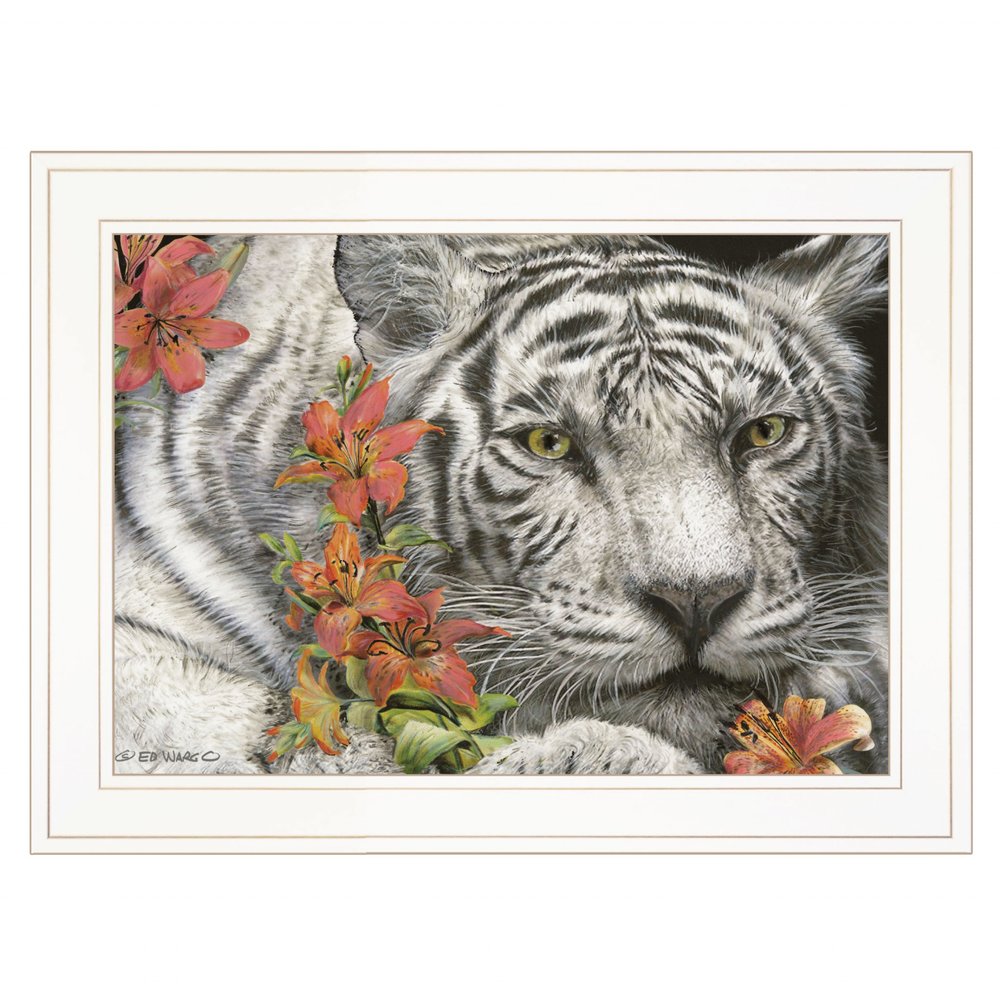 Tiger Lily 2 White Framed Print Wall Art HomeRoots