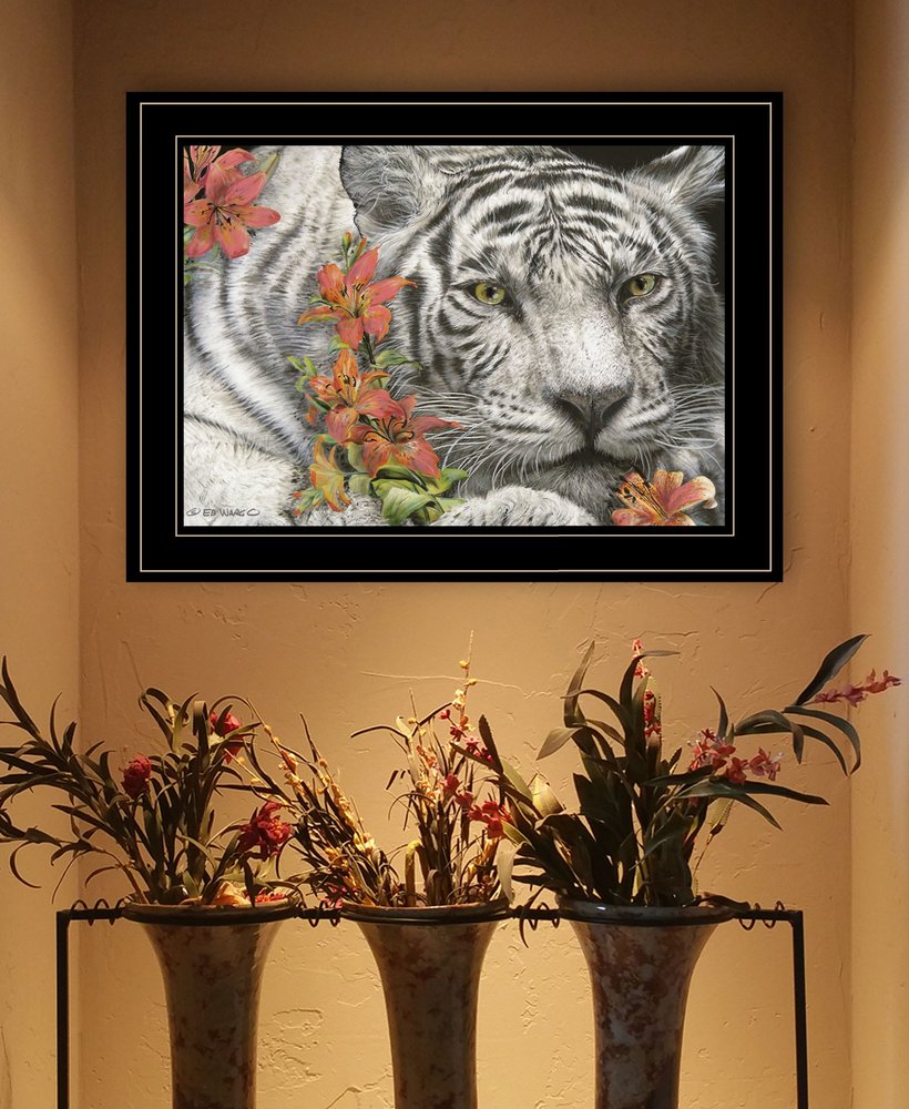 Tiger Lily 3 Black Framed Print Wall Art HomeRoots