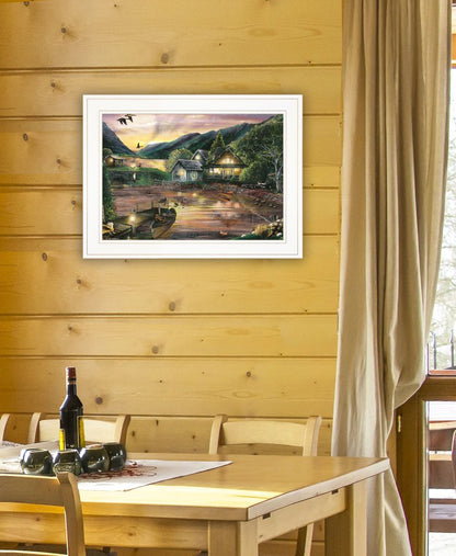 Lakefront Camping II 2 White Framed Print Wall Art HomeRoots