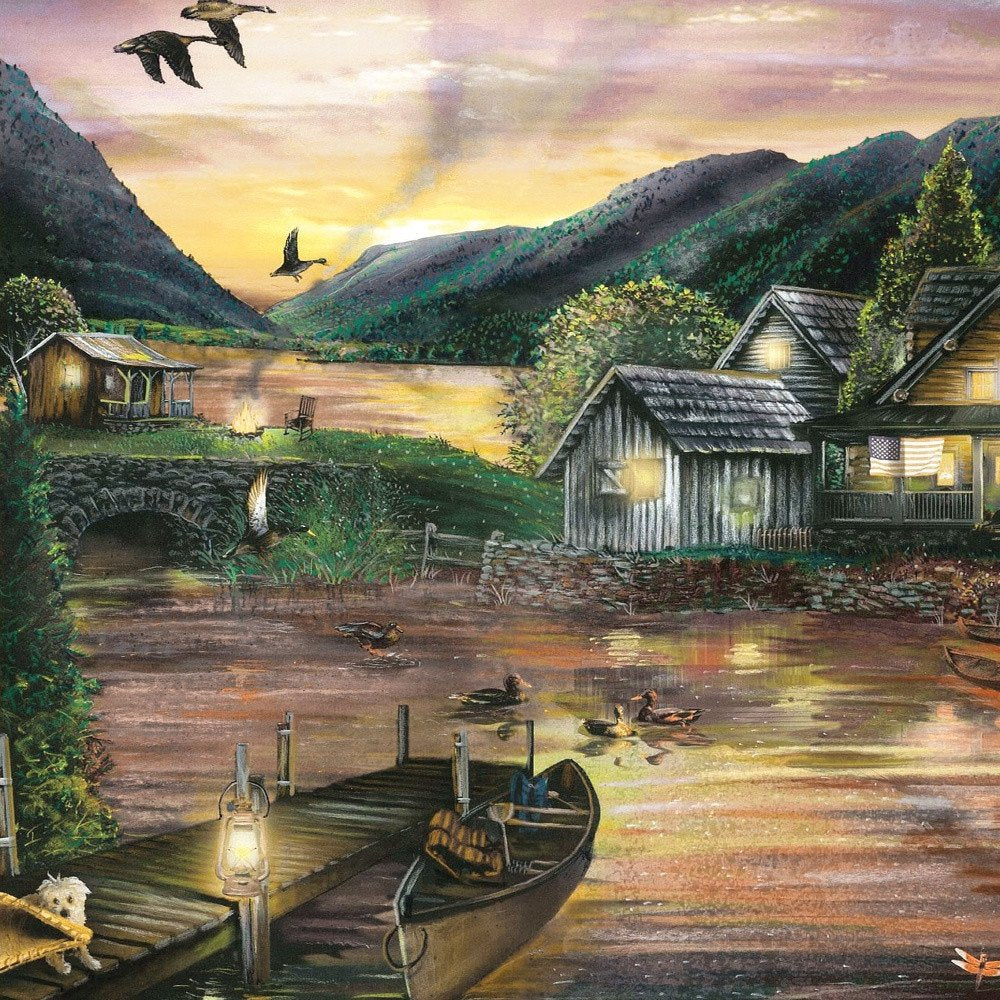 Lakefront Camping II 2 White Framed Print Wall Art HomeRoots