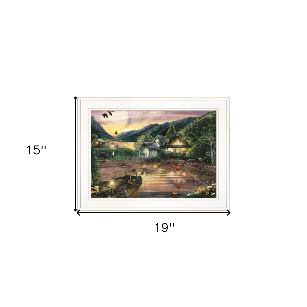 Lakefront Camping II 2 White Framed Print Wall Art HomeRoots