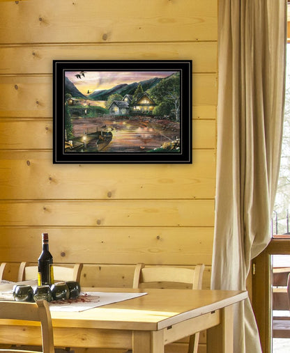 Lakefront Camping II 3 Black Framed Print Wall Art HomeRoots