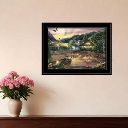 Lakefront Camping II 3 Black Framed Print Wall Art HomeRoots