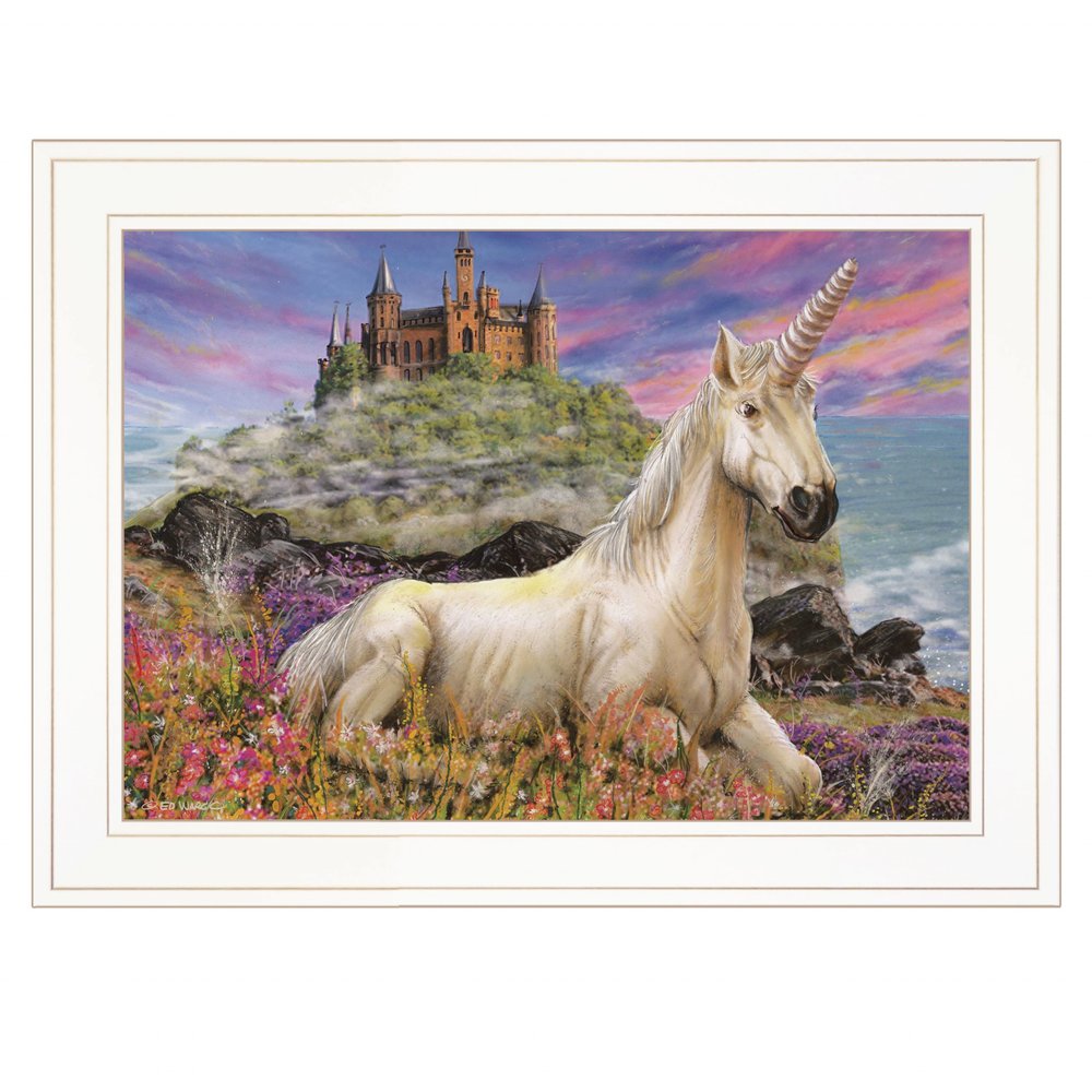 Royal Unicorn 2 White Framed Print Wall Art HomeRoots