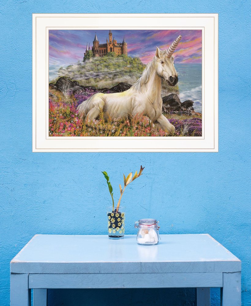 Royal Unicorn 2 White Framed Print Wall Art HomeRoots
