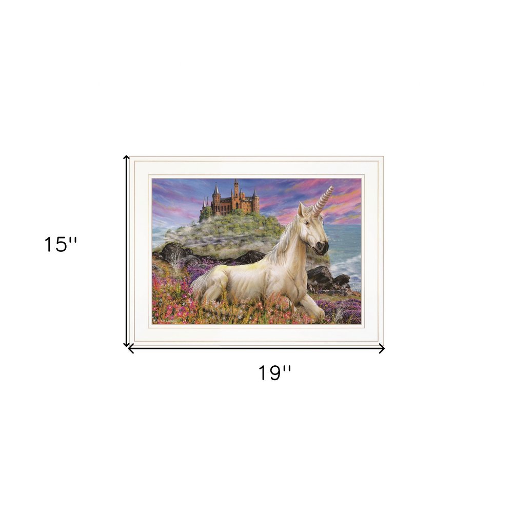 Royal Unicorn 2 White Framed Print Wall Art HomeRoots