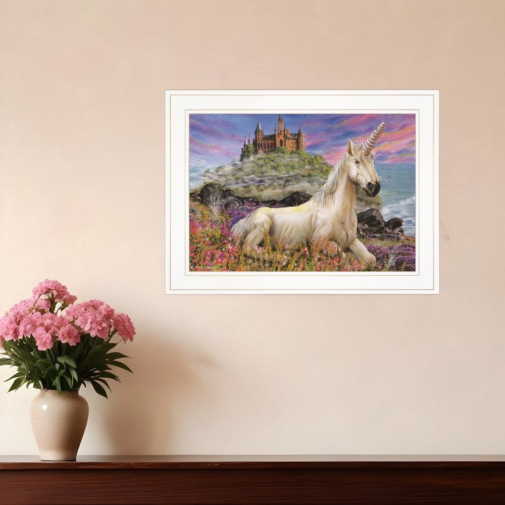 Royal Unicorn 2 White Framed Print Wall Art HomeRoots