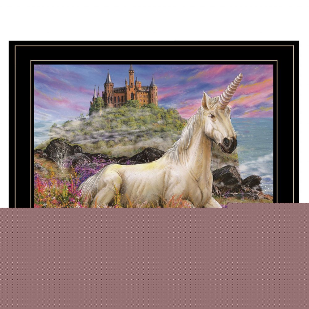 Royal Unicorn 3 Black Framed Print Wall Art HomeRoots