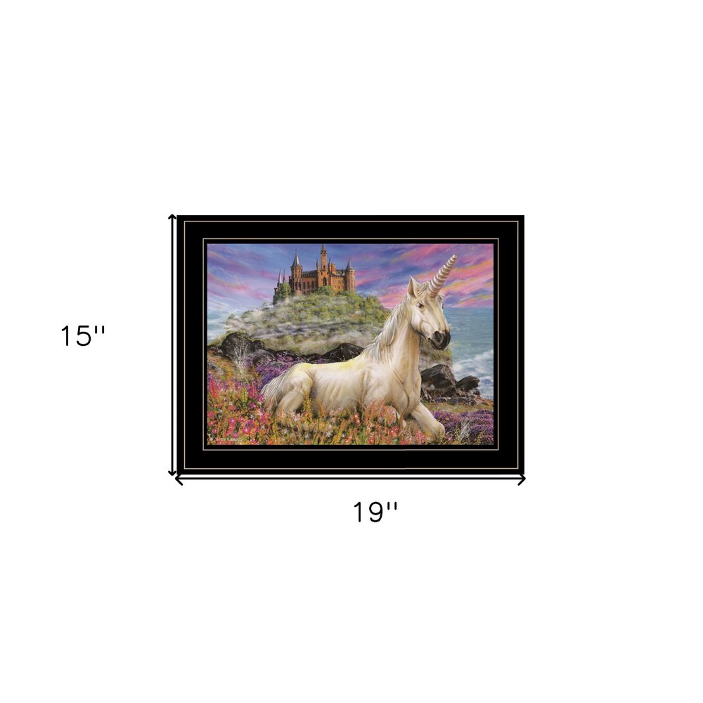 Royal Unicorn 3 Black Framed Print Wall Art HomeRoots