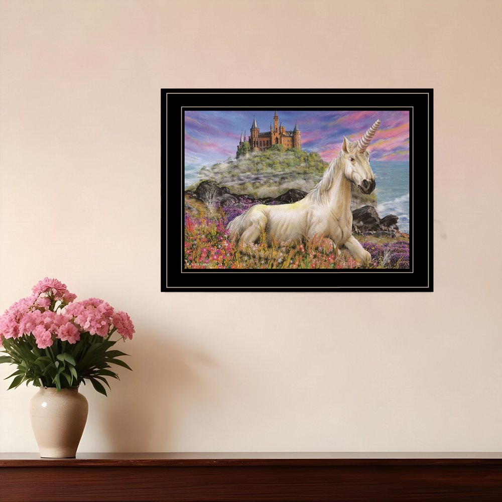 Royal Unicorn 3 Black Framed Print Wall Art HomeRoots