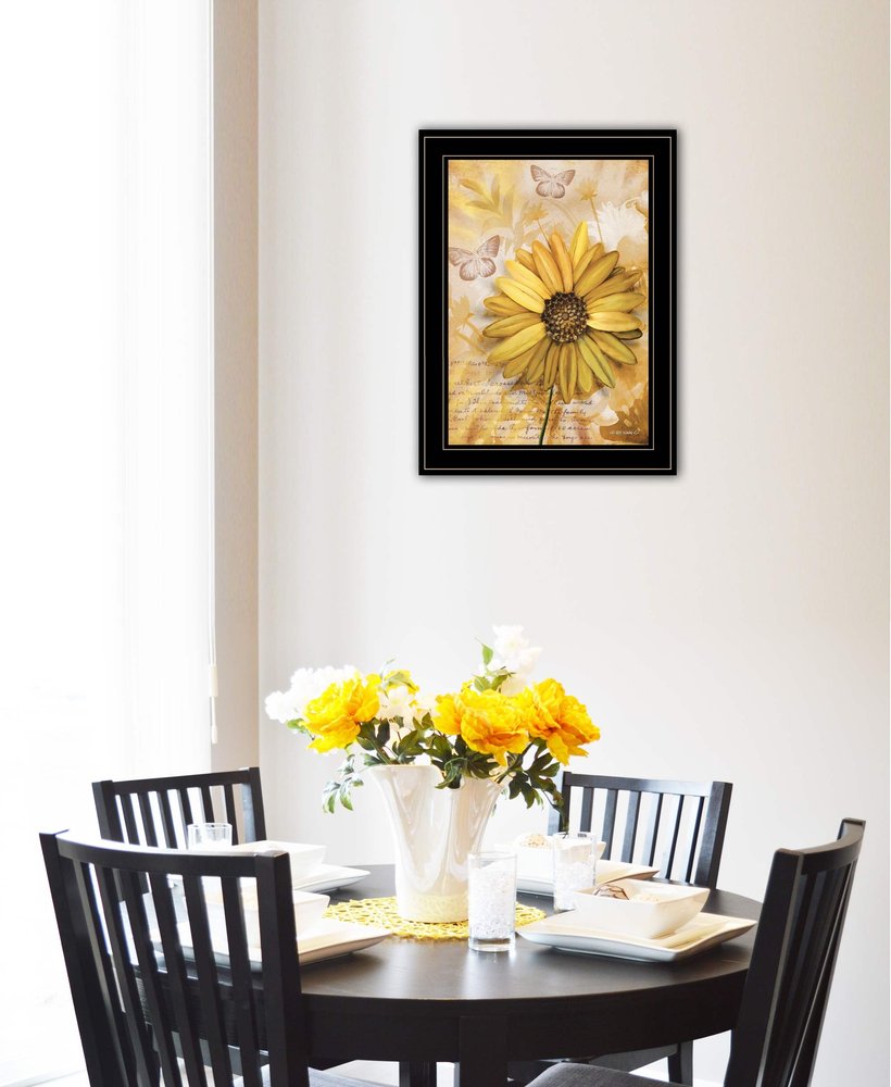 Flowers and Butterflies II 3 Black Framed Print Wall Art HomeRoots