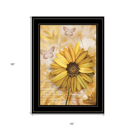 Flowers and Butterflies II 3 Black Framed Print Wall Art HomeRoots
