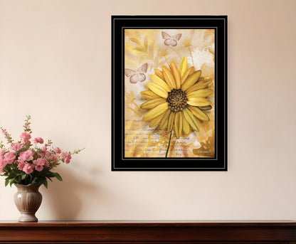Flowers and Butterflies II 3 Black Framed Print Wall Art HomeRoots