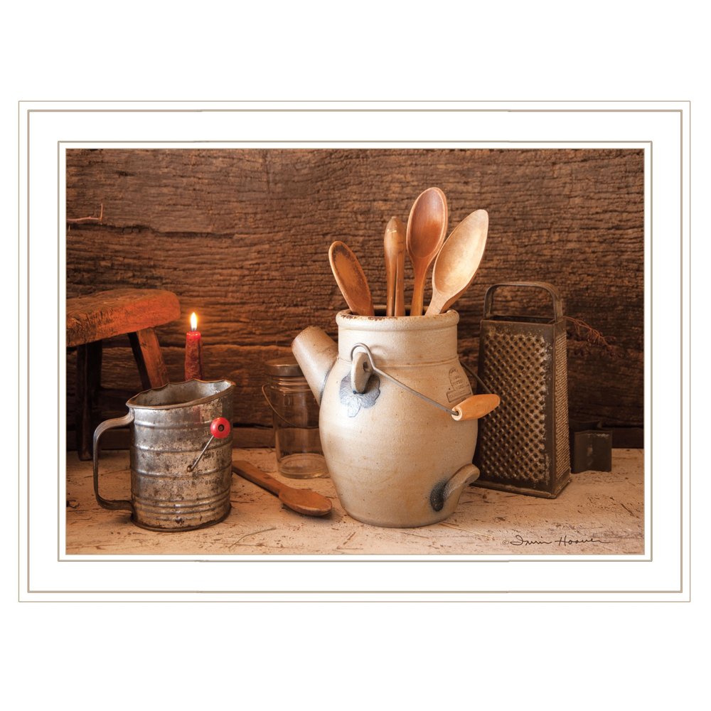 Grandmas Kitchen Tools 2 White Framed Print Kitchen Wall Art HomeRoots