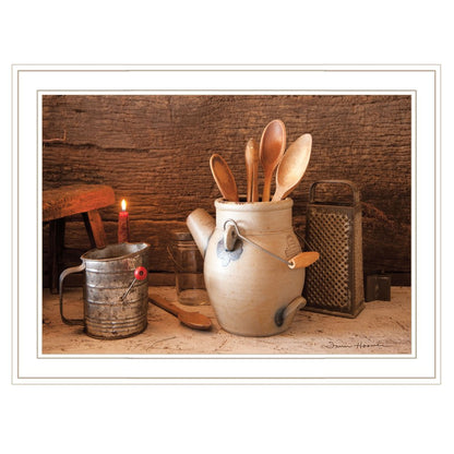 Grandmas Kitchen Tools 2 White Framed Print Kitchen Wall Art HomeRoots