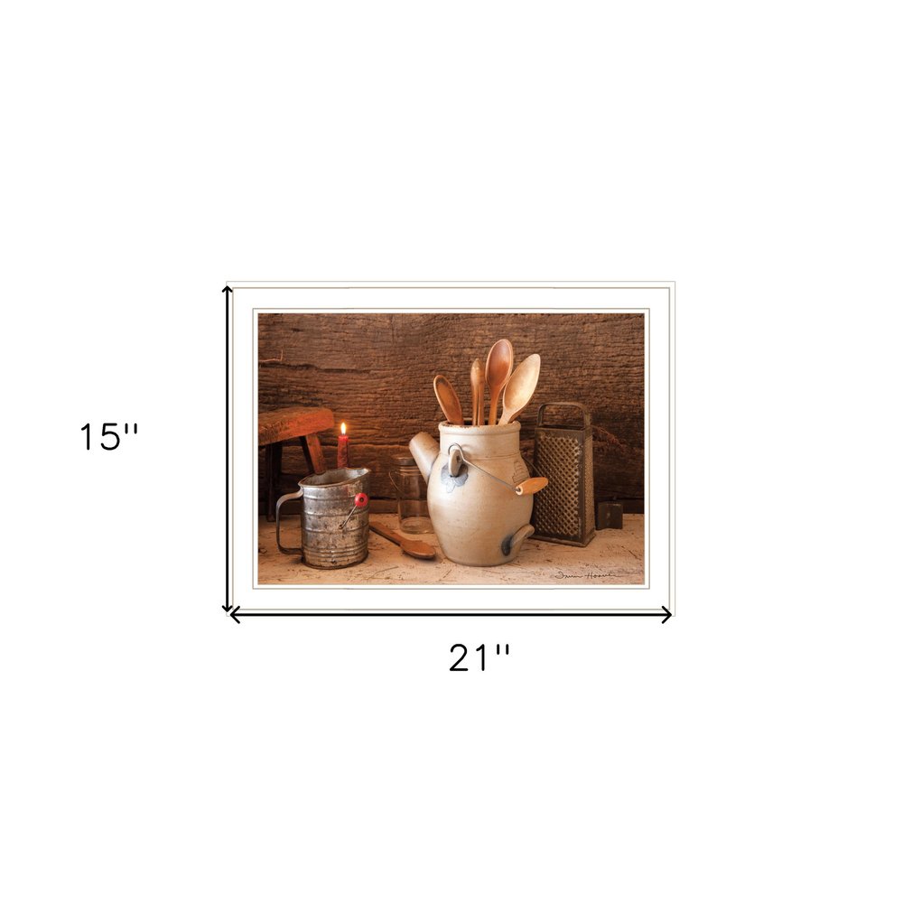 Grandmas Kitchen Tools 2 White Framed Print Kitchen Wall Art HomeRoots