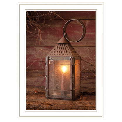 Innkeepers Lantern 3 White Framed Print Wall Art HomeRoots
