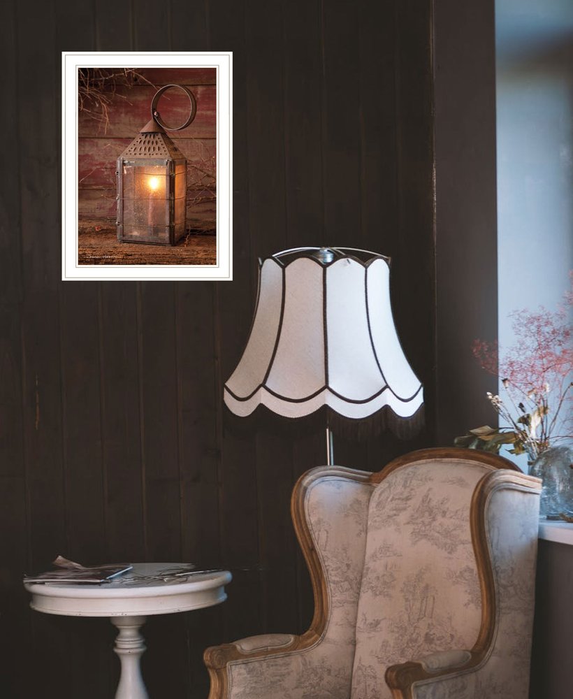 Innkeepers Lantern 3 White Framed Print Wall Art HomeRoots