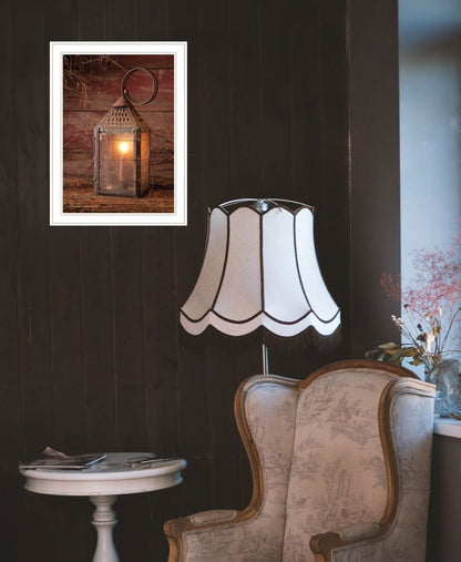 Innkeepers Lantern 3 White Framed Print Wall Art HomeRoots