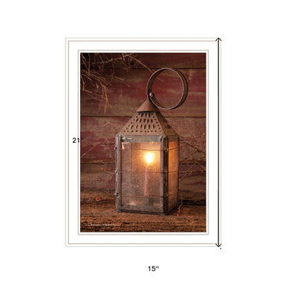 Innkeepers Lantern 3 White Framed Print Wall Art HomeRoots