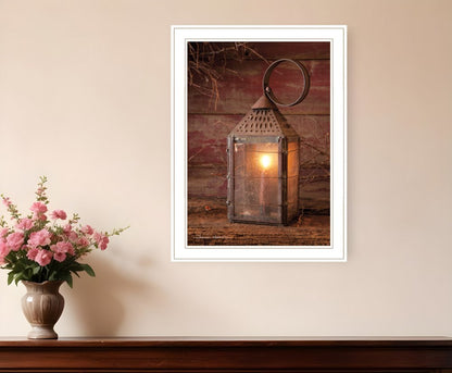 Innkeepers Lantern 3 White Framed Print Wall Art HomeRoots
