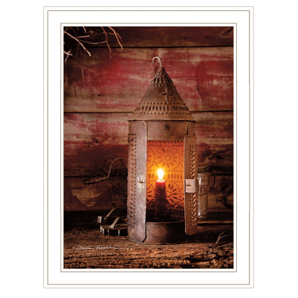 Tinners Lantern 1 White Framed Print Wall Art HomeRoots