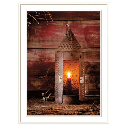 Tinners Lantern 1 White Framed Print Wall Art HomeRoots