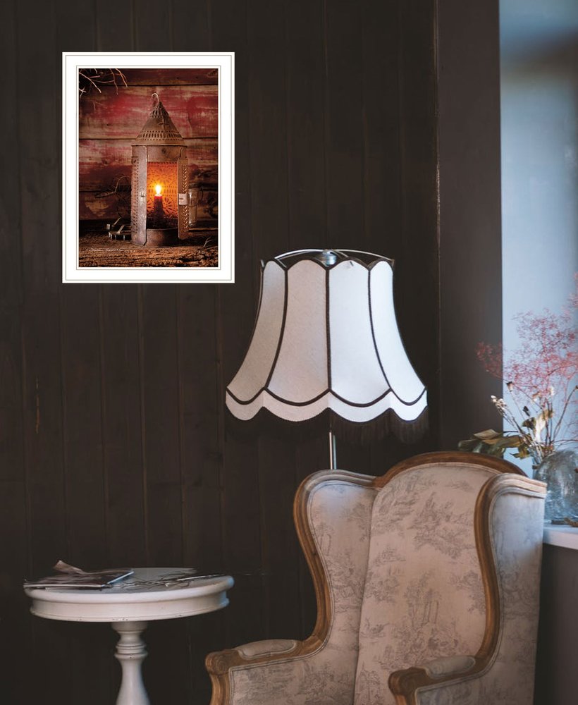 Tinners Lantern 1 White Framed Print Wall Art HomeRoots