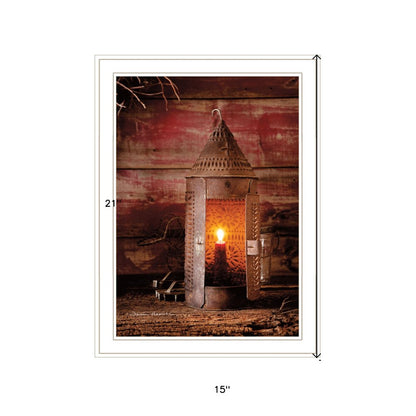 Tinners Lantern 1 White Framed Print Wall Art HomeRoots