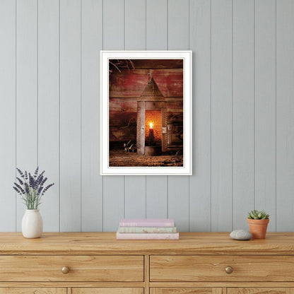 Tinners Lantern 1 White Framed Print Wall Art HomeRoots