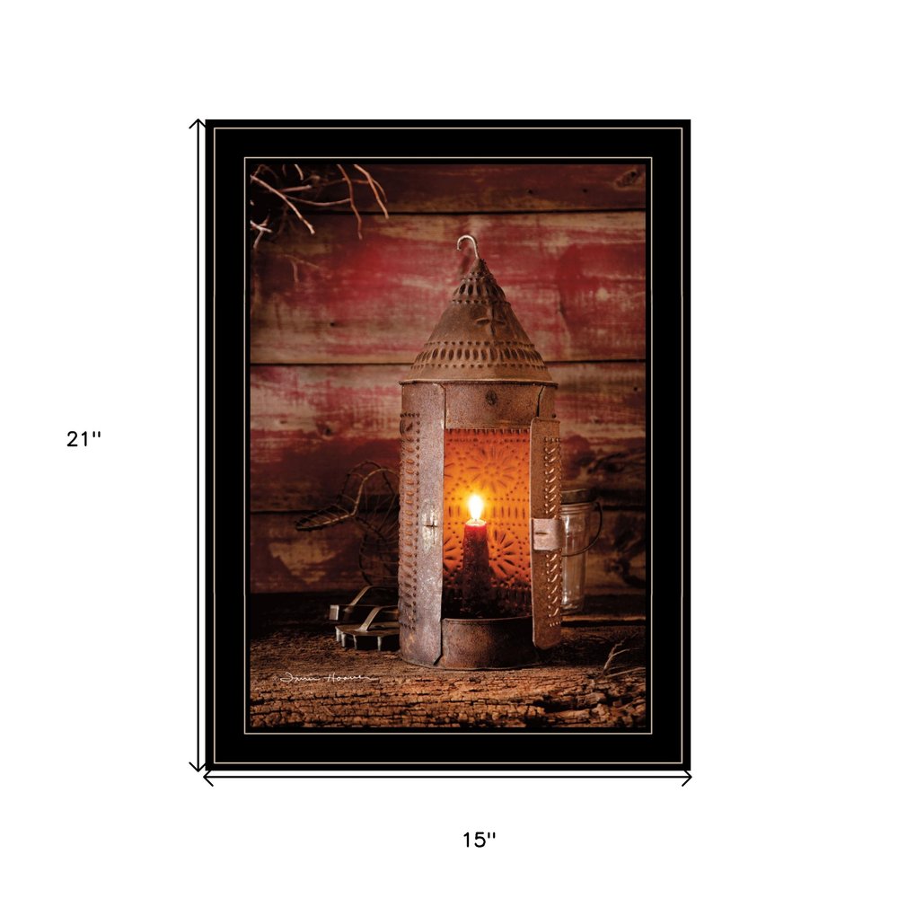 Tinners Lantern 2 Black Framed Print Wall Art HomeRoots