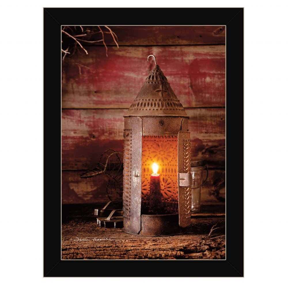Tinners Lantern 3 Black Framed Print Wall Art HomeRoots