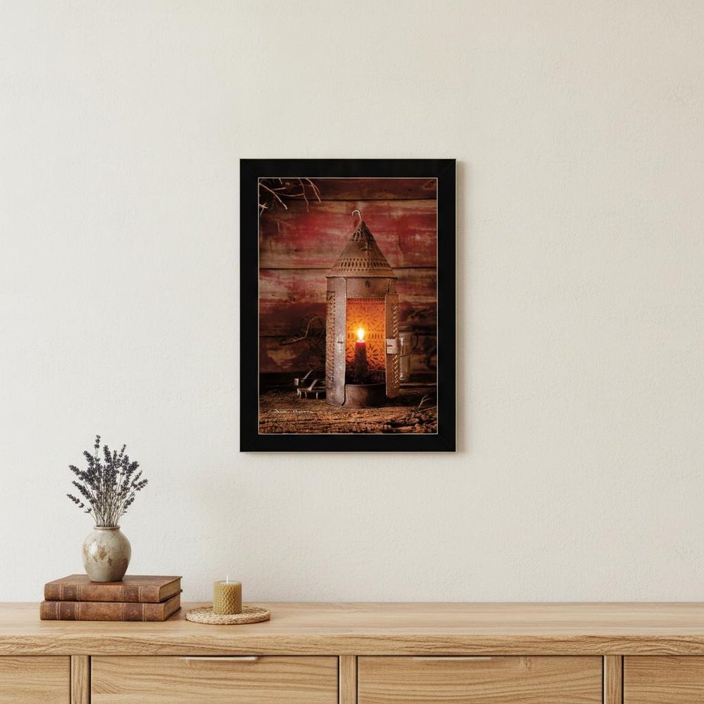 Tinners Lantern 3 Black Framed Print Wall Art HomeRoots