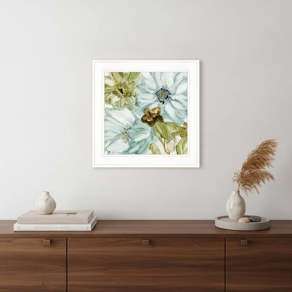 Sea glass Garden I 2 White Framed Print Wall Art HomeRoots