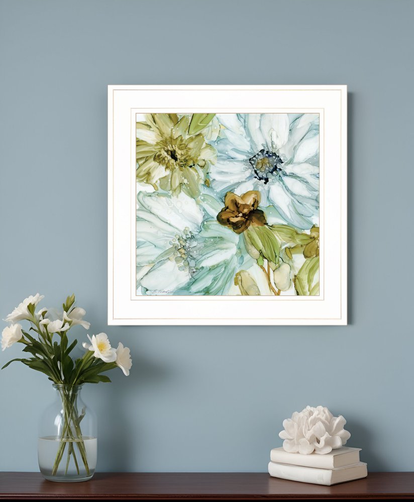 Sea glass Garden I 2 White Framed Print Wall Art HomeRoots