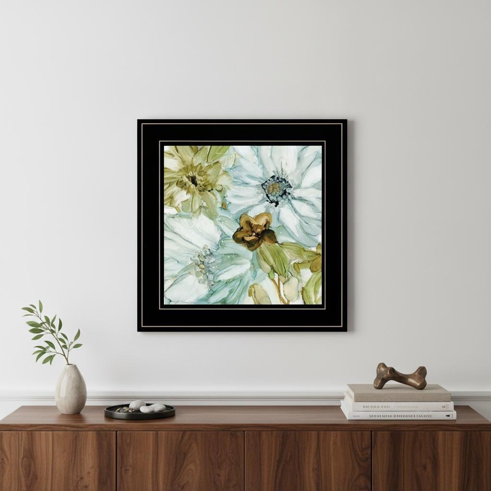 Sea glass Garden I 3 Black Framed Print Wall Art HomeRoots