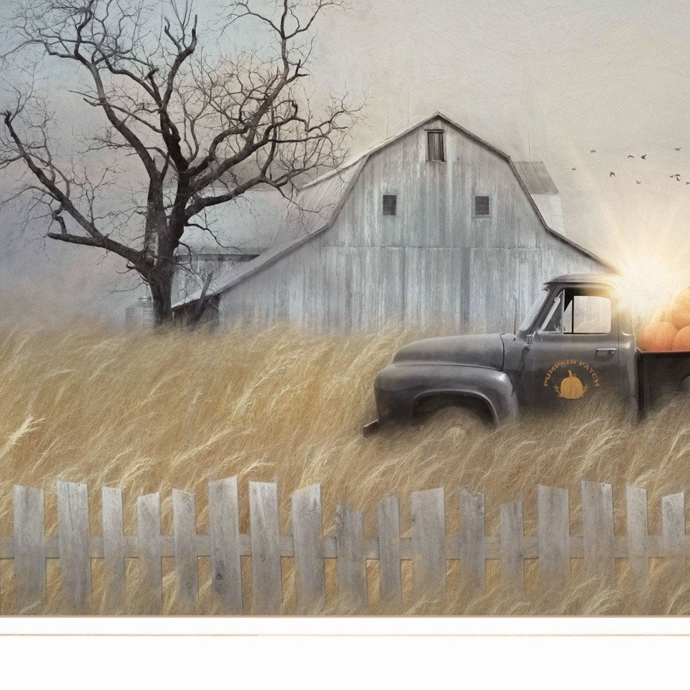 Fall Pumpkin Harvest 2 White Framed Print Kitchen Wall Art — view 3