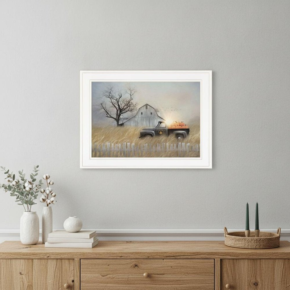 Fall Pumpkin Harvest 2 White Framed Print Kitchen Wall Art — view 5