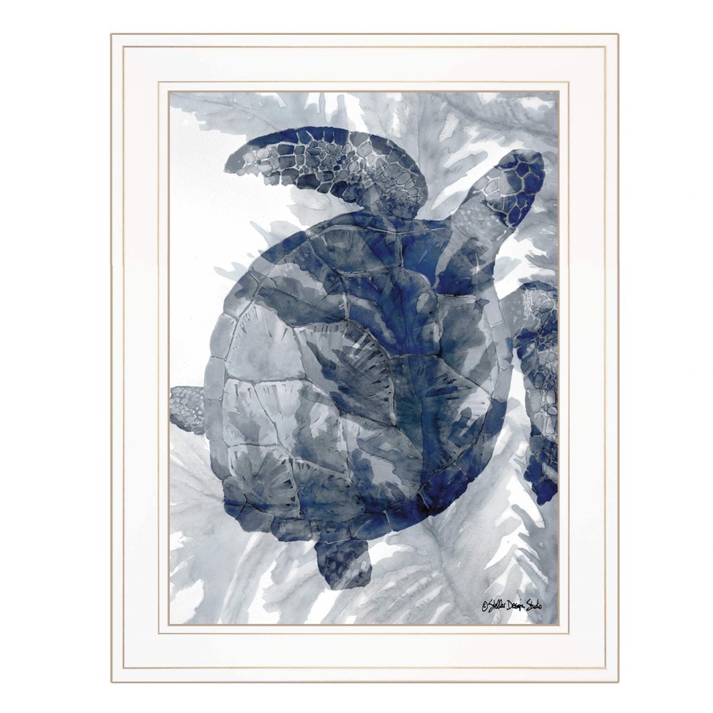Ocean Collection 3 White Framed Print Wall Art — view 1