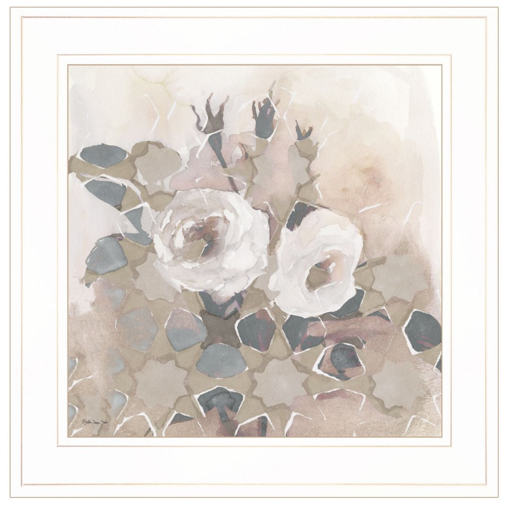 Transitional Blooms I 2 White Framed Print Wall Art — view 1