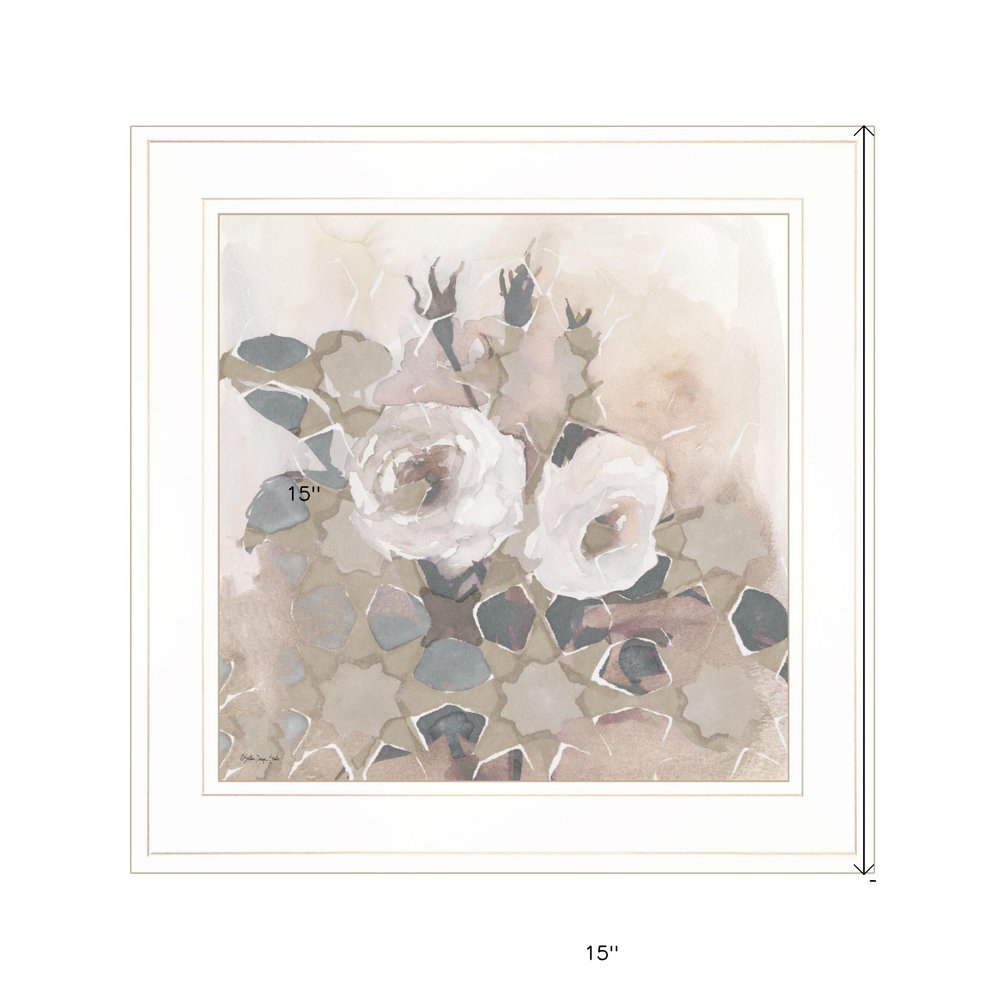 Transitional Blooms I 2 White Framed Print Wall Art — view 3
