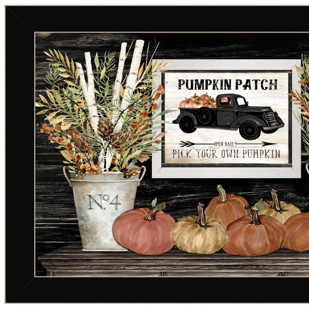 Set Of Two Harvest Moon 3 Black Framed Print Kitchen Wall Art — view 5