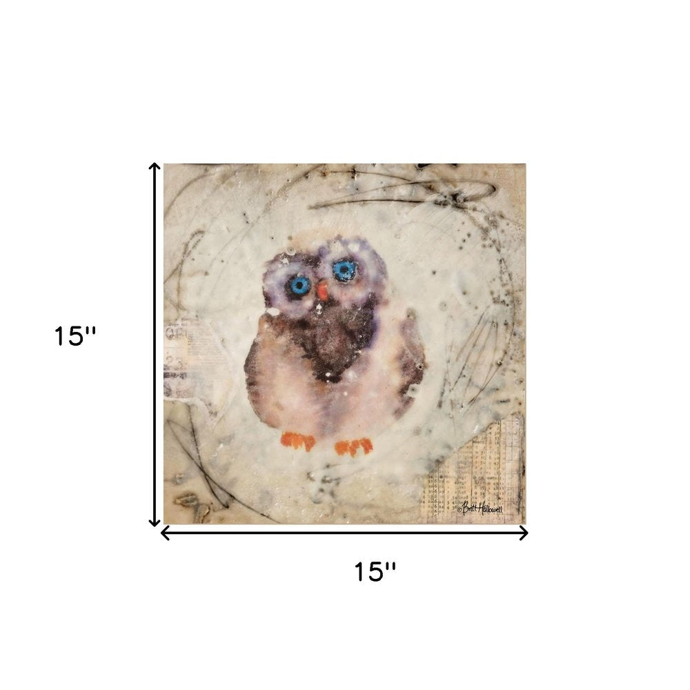 Set Of Two Wonder Years Owls 1 White Framed Print Wall Art — view 4